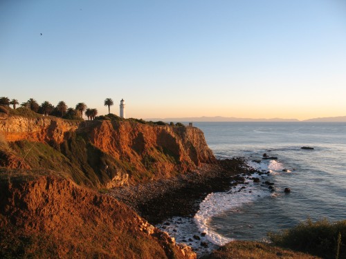 The Palos Verdes Lighthouse - Sunset, from the trails by Oceanfront The Palos Verdes Lighthouse - Sunset, from the trails by Oceanfront